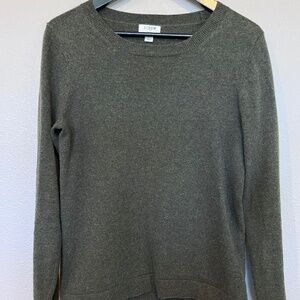 J.Crew Factory Women's Medium Weight Crew Teddi Sweater Small Heather Forest